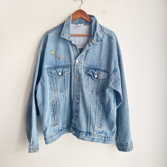 Vintage Wendy's Denim Blue Jean Jacket L - Picture 2 of 5
